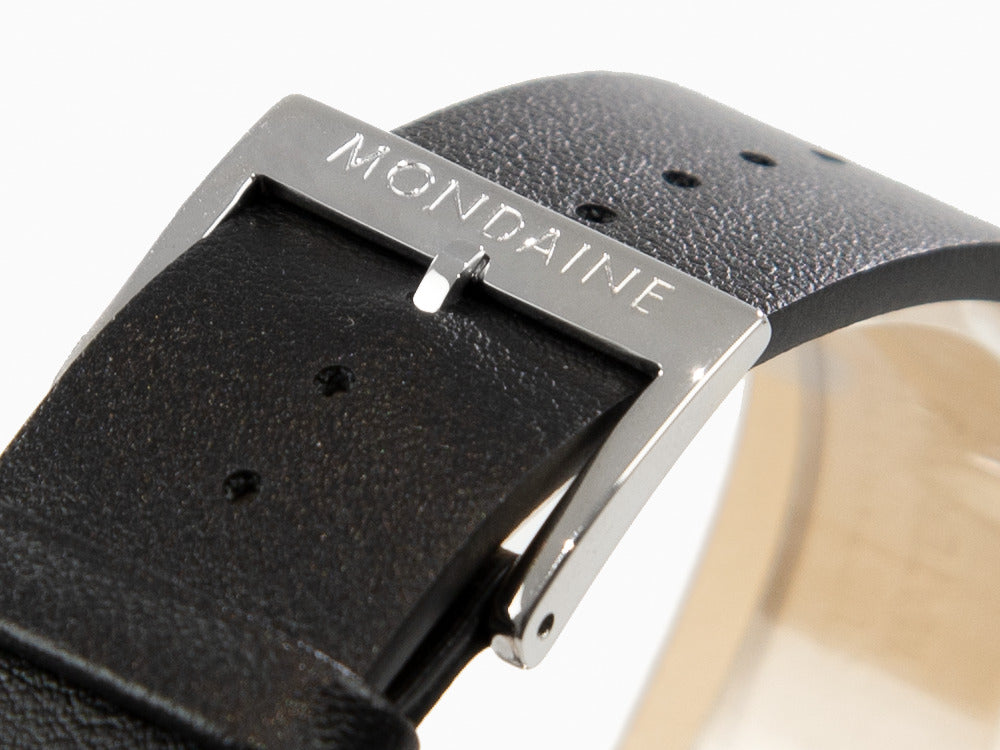 Reloj de Cuarzo Mondaine SBB Evo, Acero pulido, Negro, 43 mm MSE.43120.LB