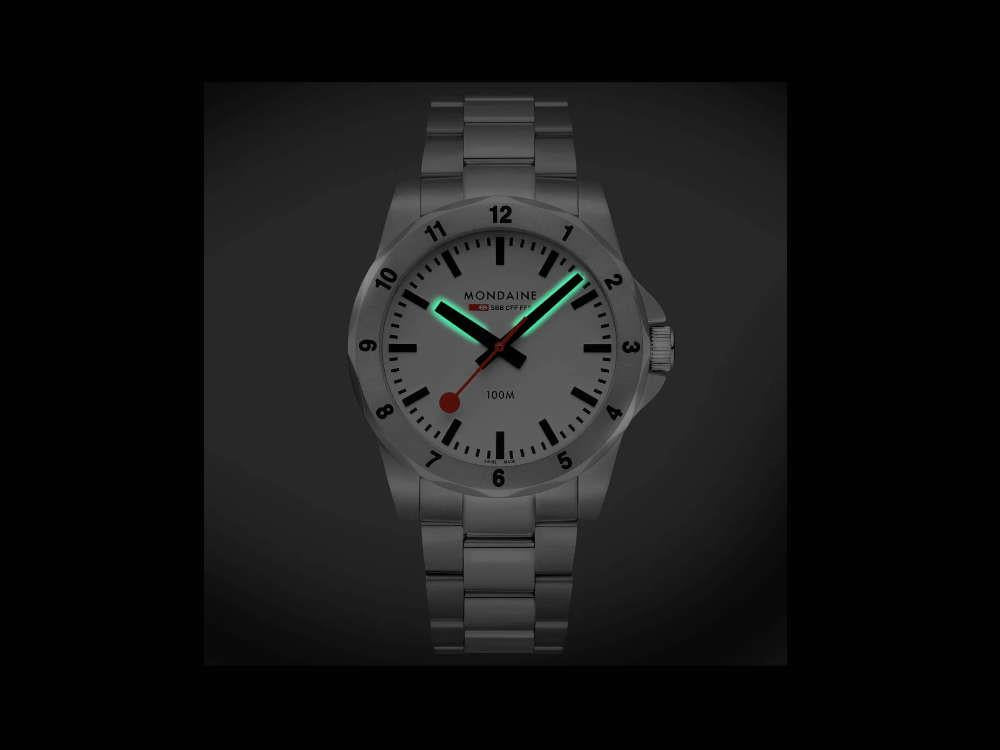 Reloj de Cuarzo Mondaine Numeri, Blanco, 42 mm, MSN.4211B.SK