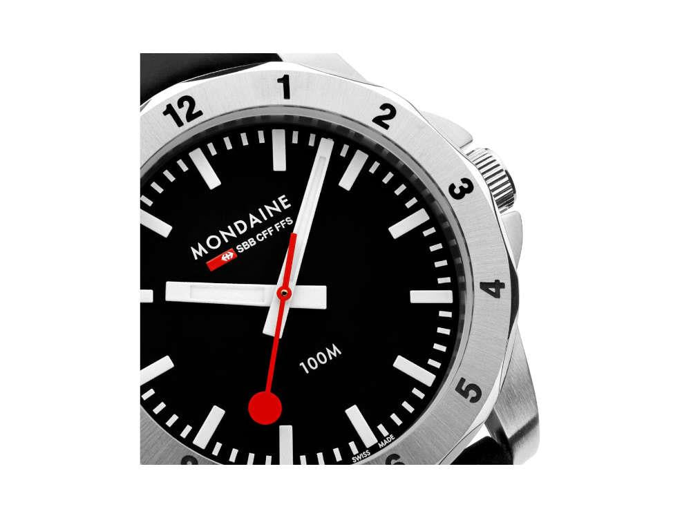 Reloj de Cuarzo Mondaine Numeri, Negro, 42 mm, MSN.42120.RB