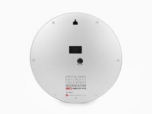 Reloj de Cuarzo Mondaine Clocks, Aluminio, Blanco, 40cm, A995.CLOCK.16SBB