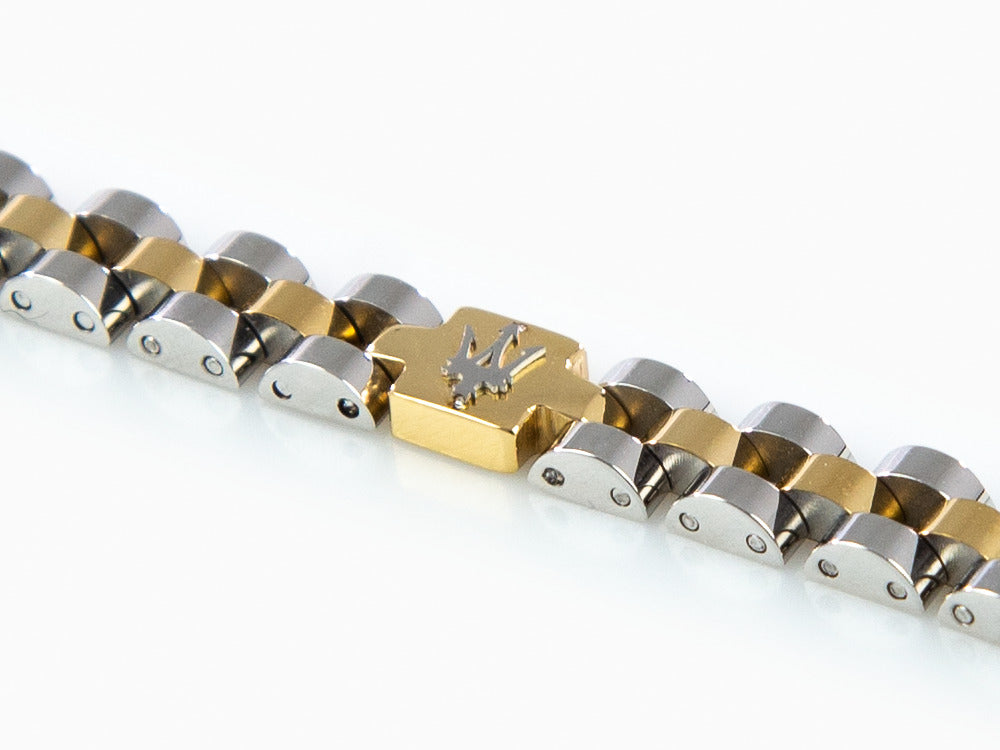 Pulsera Maserati Gioielli, Acero, Plateado y Dorado, PVD Oro, JM320AST09