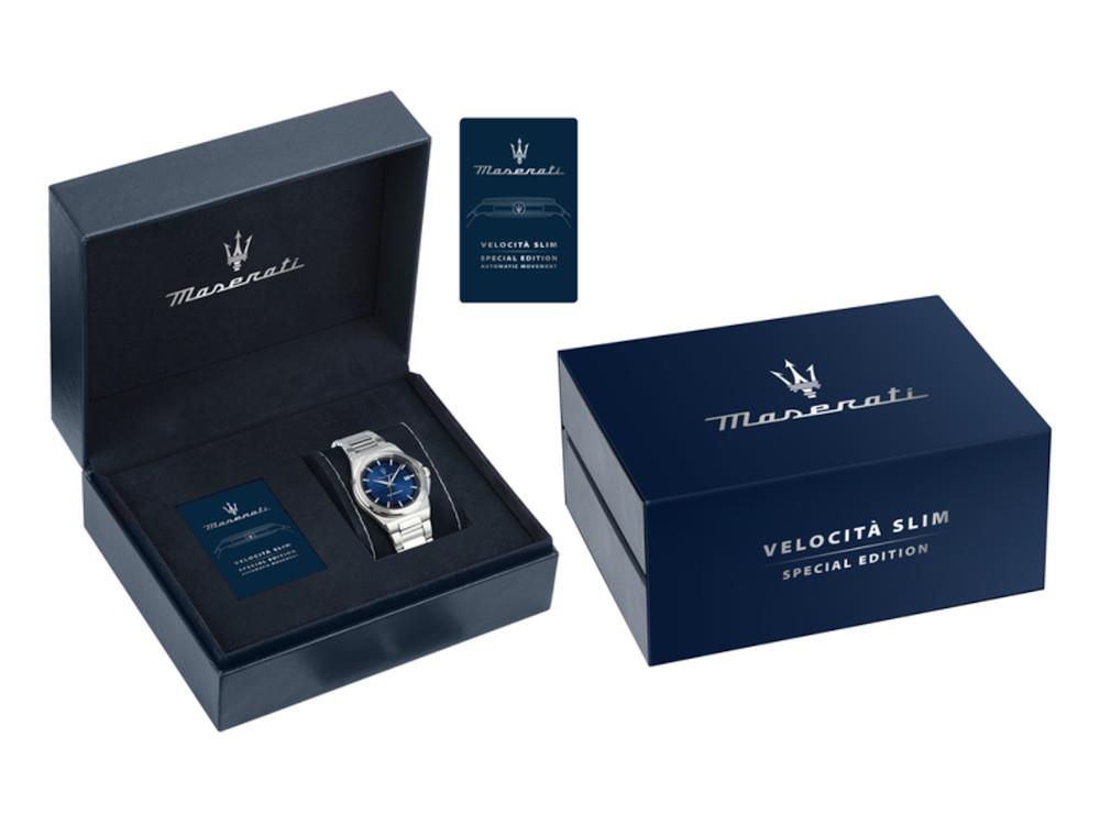 Reloj Automático Maserati Velocitá Slim, Azul, 41 mm, R8823153001