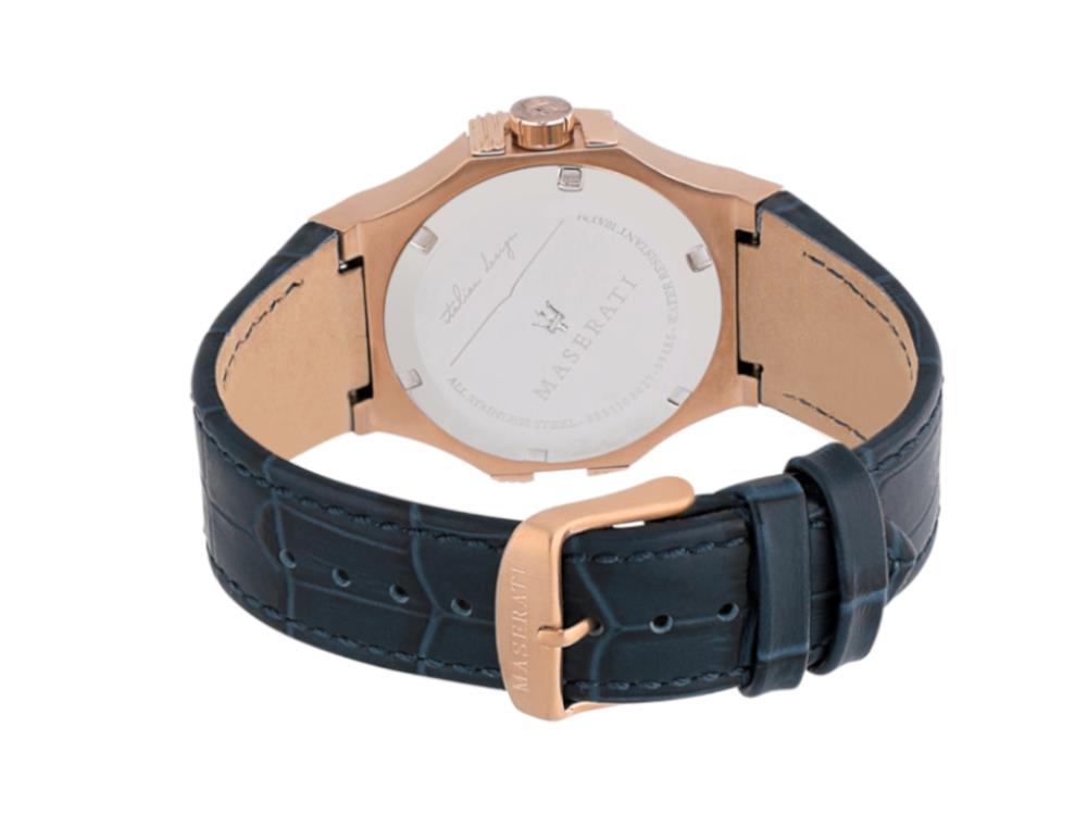 Reloj de Cuarzo Maserati Potenza, PVD Oro Rosa, Azul, 42 mm, R8851108027