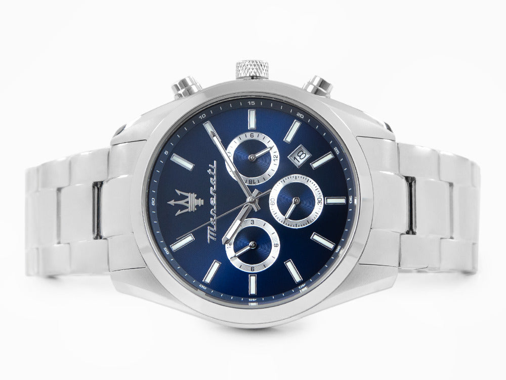 Reloj de Cuarzo Maserati Attrazione, Azul, 43 mm, Cristal mineral, R8853151005