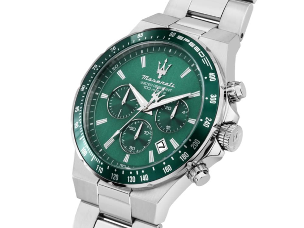 Reloj de Cuarzo Maserati Sfida, Verde, 41 mm, Cristal mineral, R8873640030