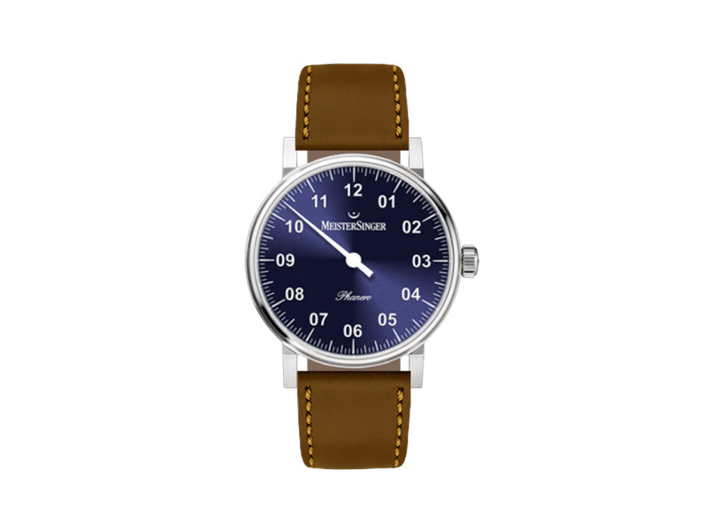 Reloj Meistersinger Phanero, Carga manual, SW 210, Azul sunburst, PH308-SCF13