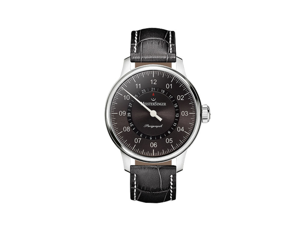 Reloj Automático Meistersinger Perigraph, ETA 2824-2, 43mm, Antracita sunburst