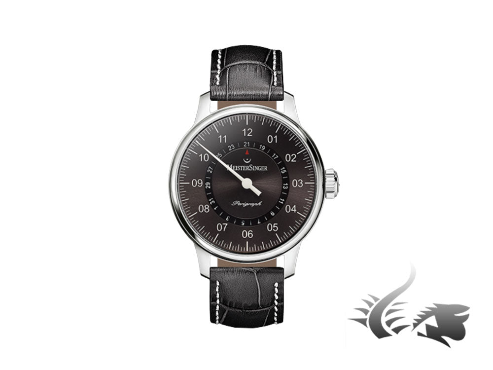 Reloj Automático Meistersinger Perigraph, ETA 2824-2, 43mm, Antracita sunburst