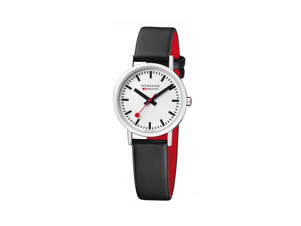 Reloj de Cuarzo Mondaine Classic, Blanco, 30 mm, Piel, A658.30323.16SBB