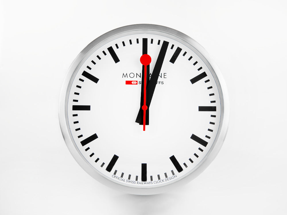 Reloj de Cuarzo Mondaine Clocks, Aluminio, Blanco, 25 cm, MSM.25S11