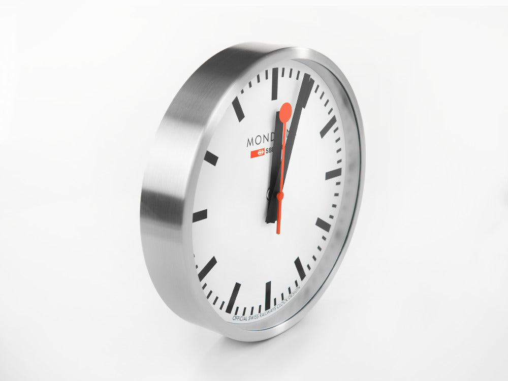Reloj de Cuarzo Mondaine Clocks, Aluminio, Blanco, 25 cm, MSM.25S11
