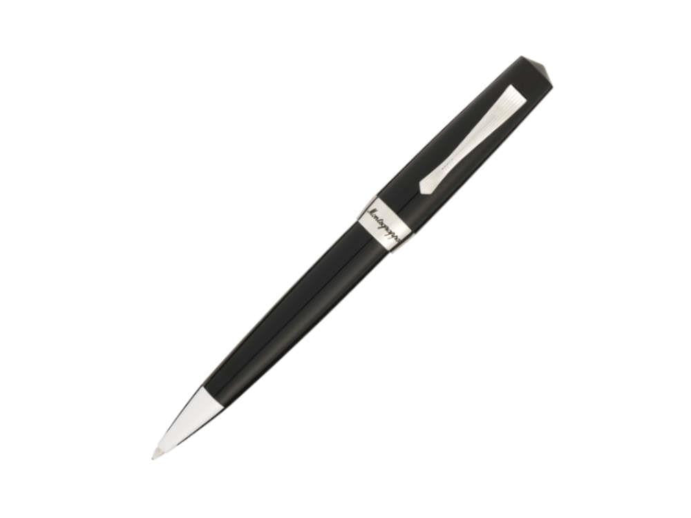 Bolígrafo Montegrappa Elmo 02 Jet Black, Resina Negra, ISE2RBAC