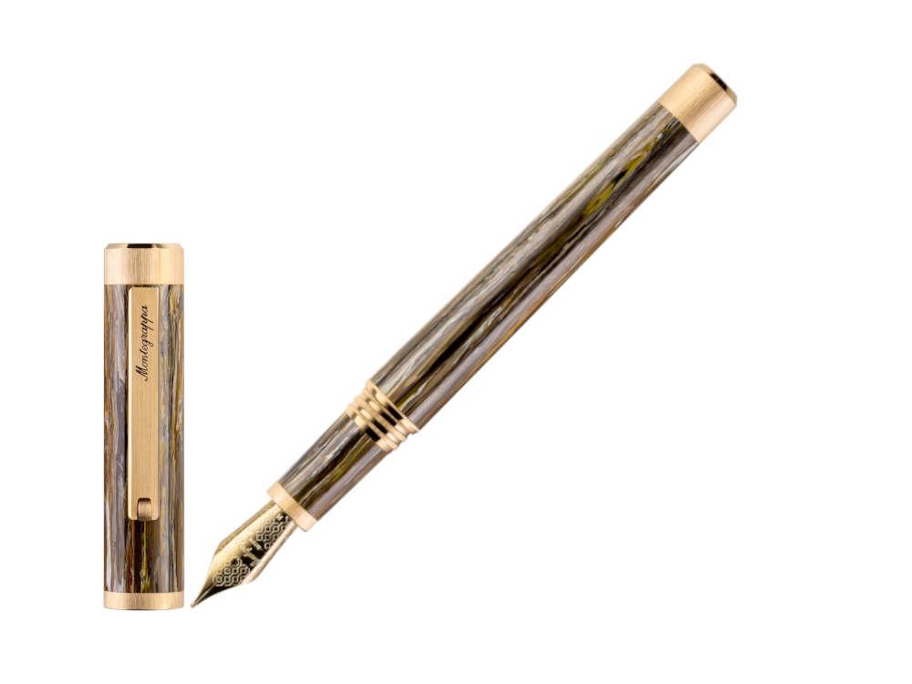 Estilográfica Montegrappa Zero Zodiac Capricornio, Acero, ISZEZ-IY-M3