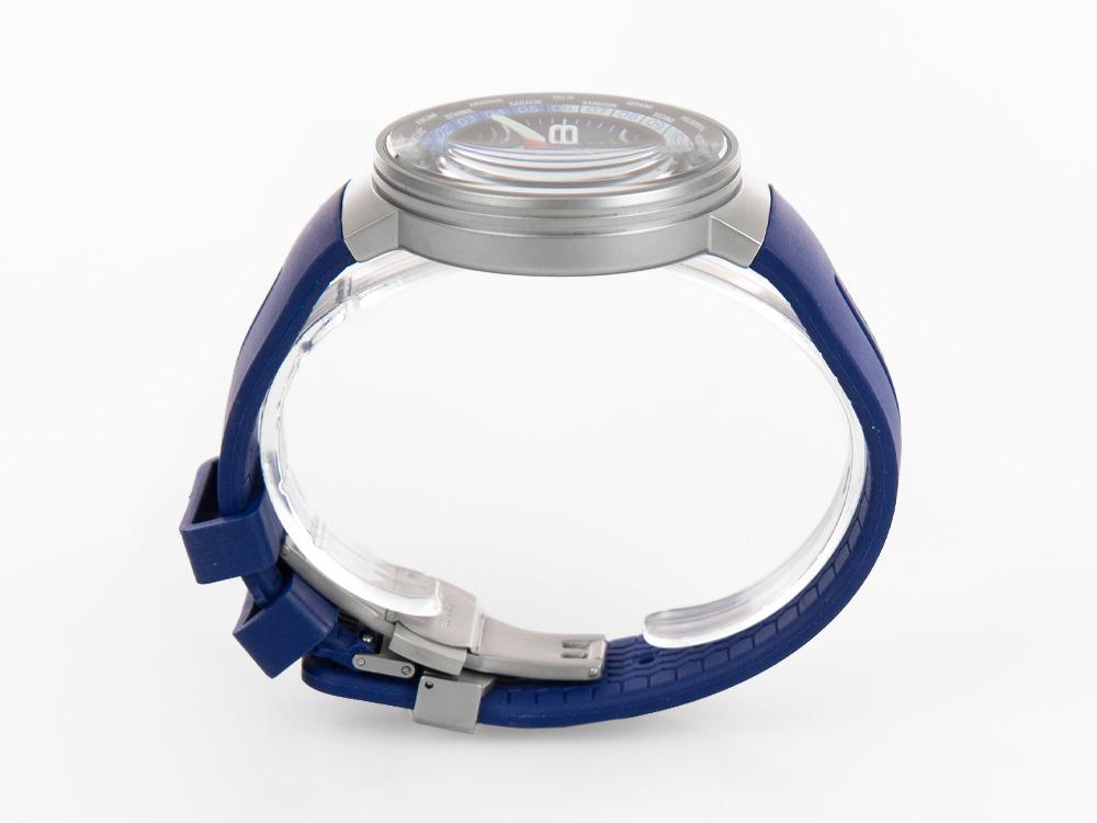 Reloj de Cuarzo Montjuic Speed GMT, Acero Inoxidable, Negro, 43 mm, MJ3.0404.S