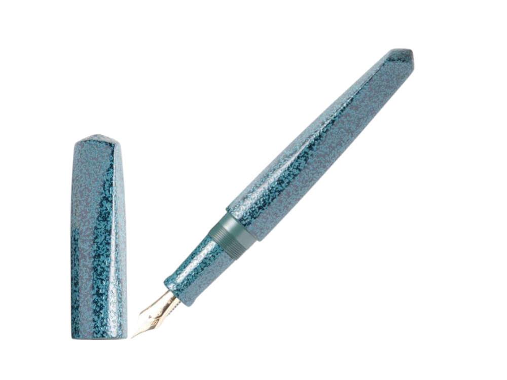 Pluma Estilográfica Nakaya Dorsal Fin Ver.2 Midori Ishime, Azul