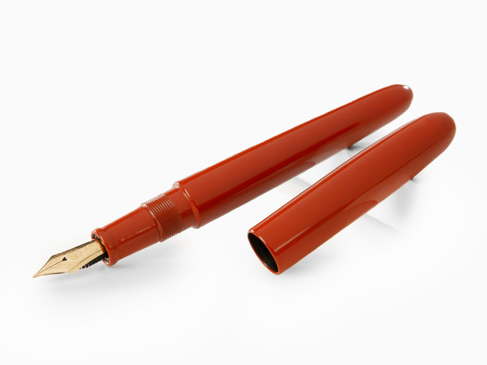 Estilográfica Nakaya Cigar Portable Arai Shu, Ebonita y laca Urushi