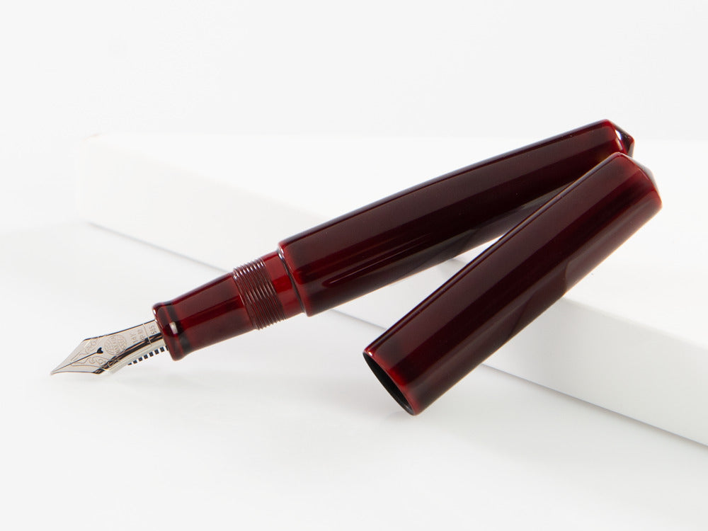 Pluma Estilográfica Nakaya Cigar Piccolo, Aka-Tamenuri, Ebonita, Rodio