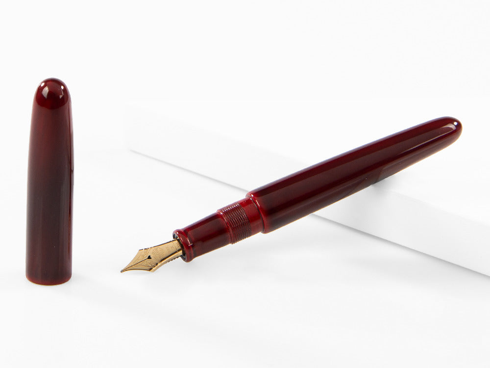 Estilográfica Nakaya Cigar Portable Aka-Tamenuri, Ebonita, Laca Urushi