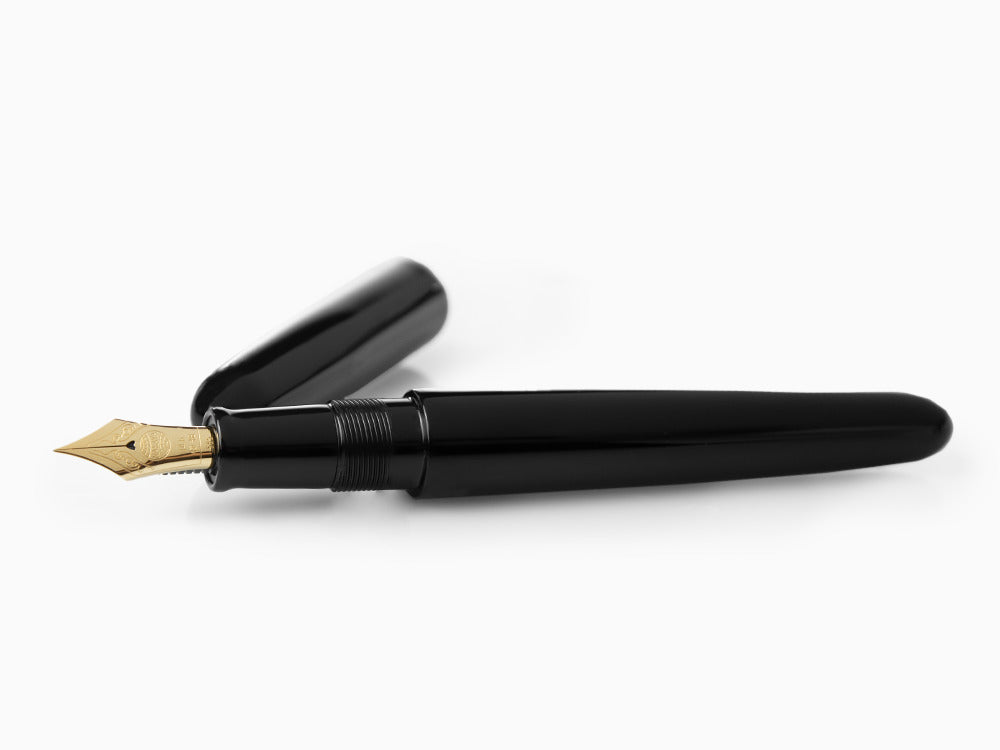 Pluma Estilográfica Nakaya Cigar Kuro-Roiro Portable, Negro, Laca Urushi