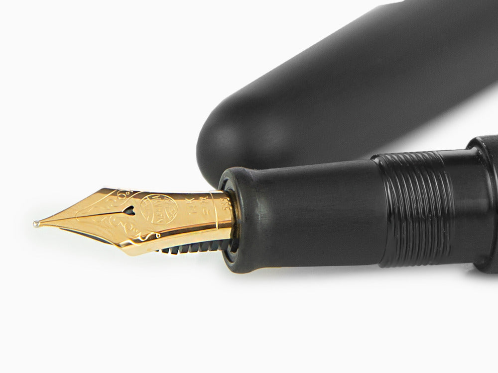 Pluma Estilográfica Nakaya Cigar Portable Black Hairline, Ebonita