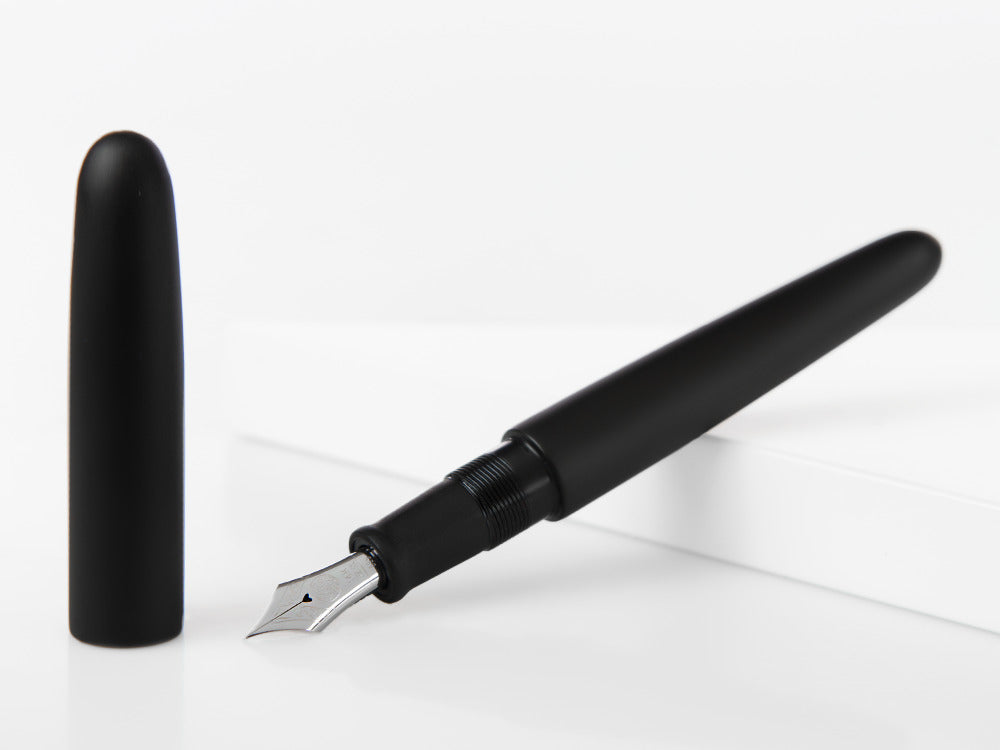 Pluma Estilográfica Nakaya Cigar Portable, Black Hairline, Rodio