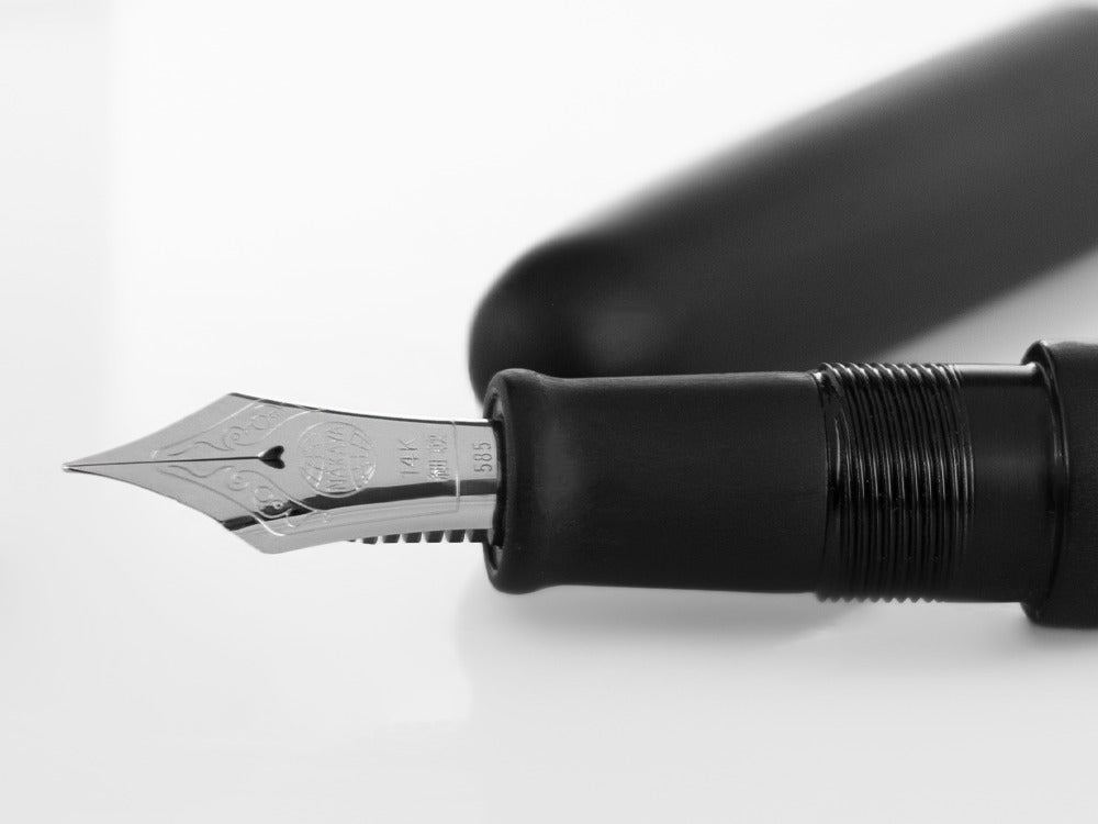 Pluma Estilográfica Nakaya Cigar Portable, Black Hairline, Rodio