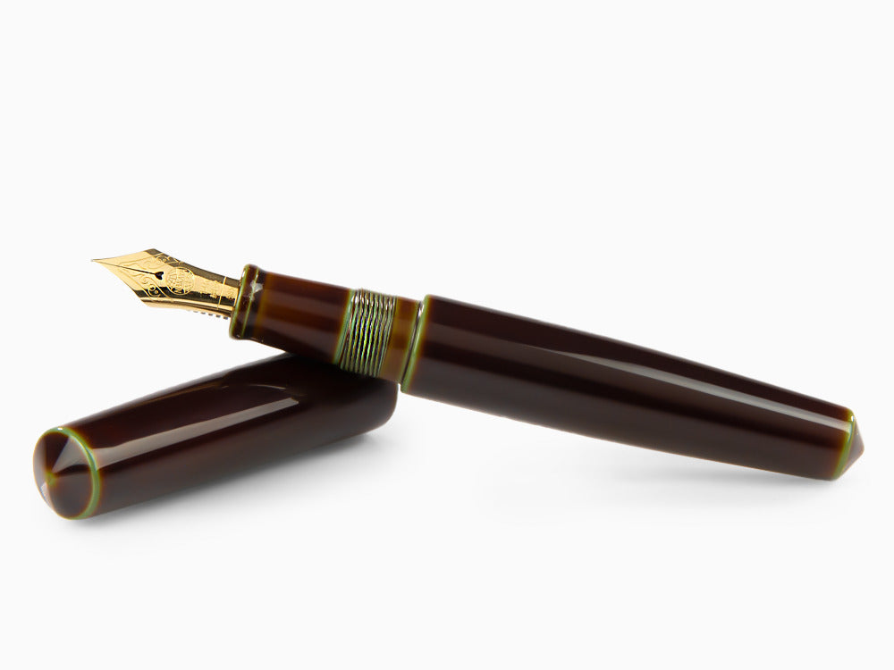 Pluma Estilográfica Nakaya Cigar Piccolo Heki Tamenuri, Ebonita