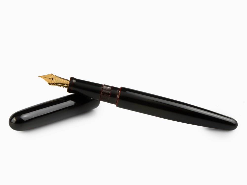 Estilográfica Nakaya Cigar Long Kuro-Tamenuri, Ebonita, Laca Urushi