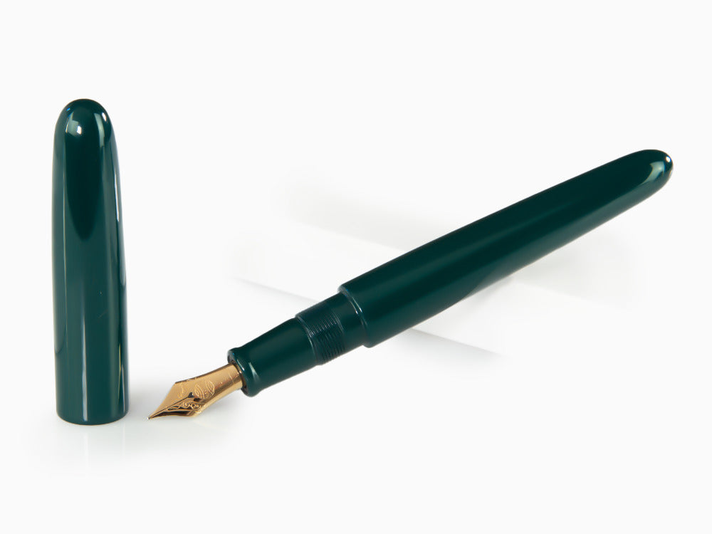 Pluma Estilográfica Nakaya Cigar Portable Midori, Ebonita, Laca Urushi