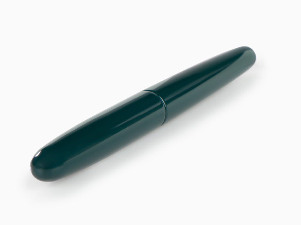 Pluma Estilográfica Nakaya Cigar Portable, Midori, Ebonita, 14k/rodio
