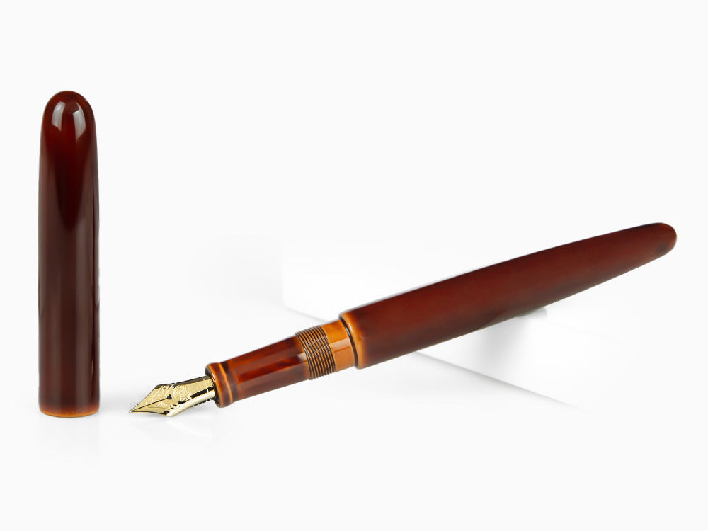 Estilográfica Nakaya Cigar Long Toki Tamenuri, Ebonita y laca Urushi