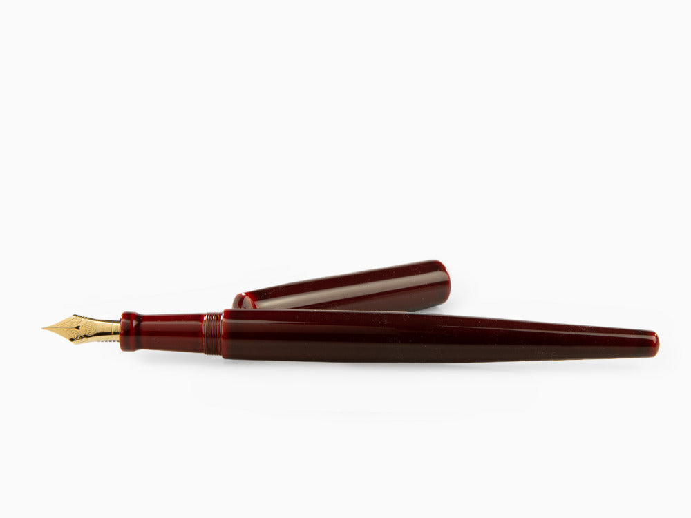 Pluma Estilográfica Nakaya Desk, Aka-Tamenuri, Ebonita y laca Urushi