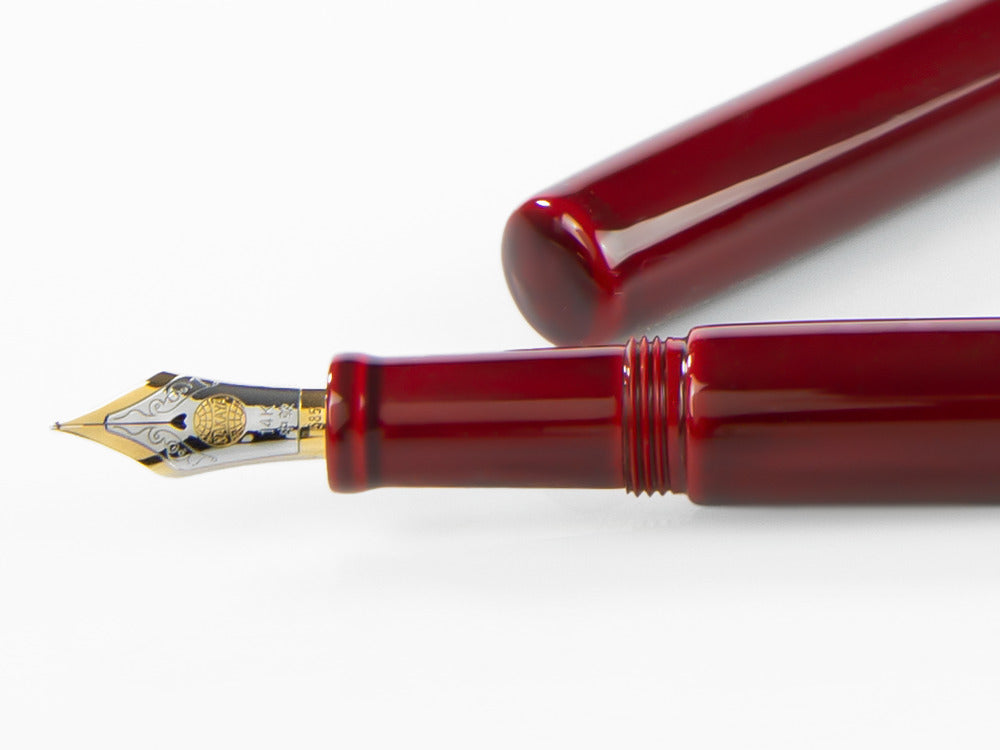 Pluma Estilográfica Nakaya Desk, Aka-Tamenuri, Oro 14K bicolor