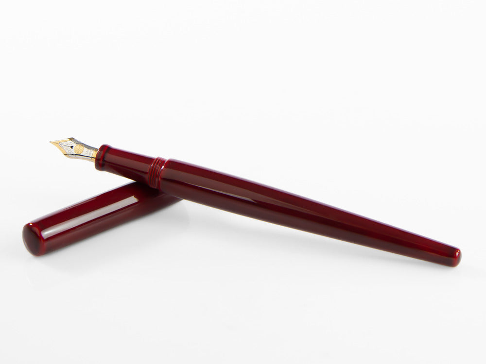 Pluma Estilográfica Nakaya Desk, Aka-Tamenuri, Oro 14K bicolor