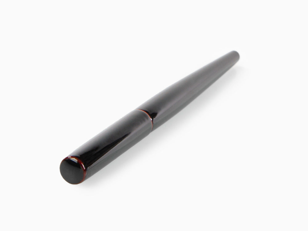 Pluma Estilográfica Nakaya Desk, Kuro-Tamenuri, Ebonita, Oro Rosa 14k