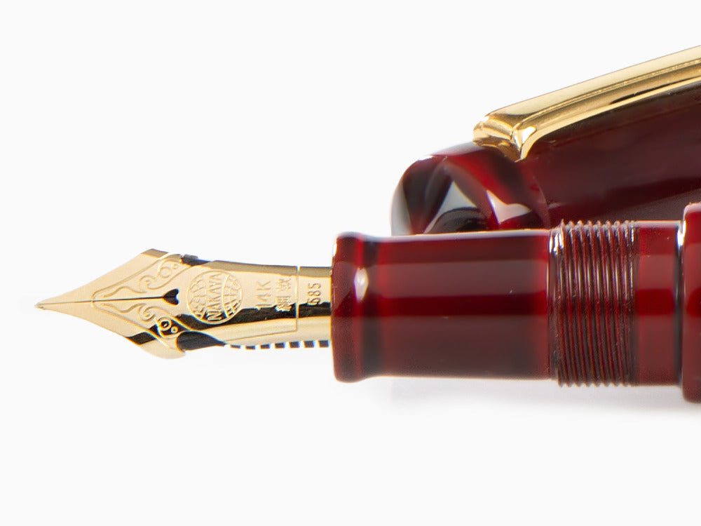 Pluma Estilográfica Nakaya Writer Piccolo Aka Tamenuri, Plumín Elástico