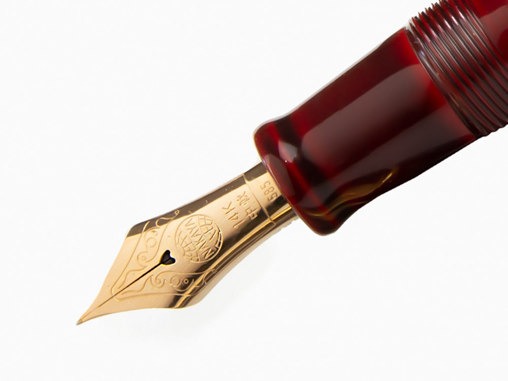 Estilográfica Nakaya Writer Piccolo Aka Tamenuri, Ebonita y laca Urushi