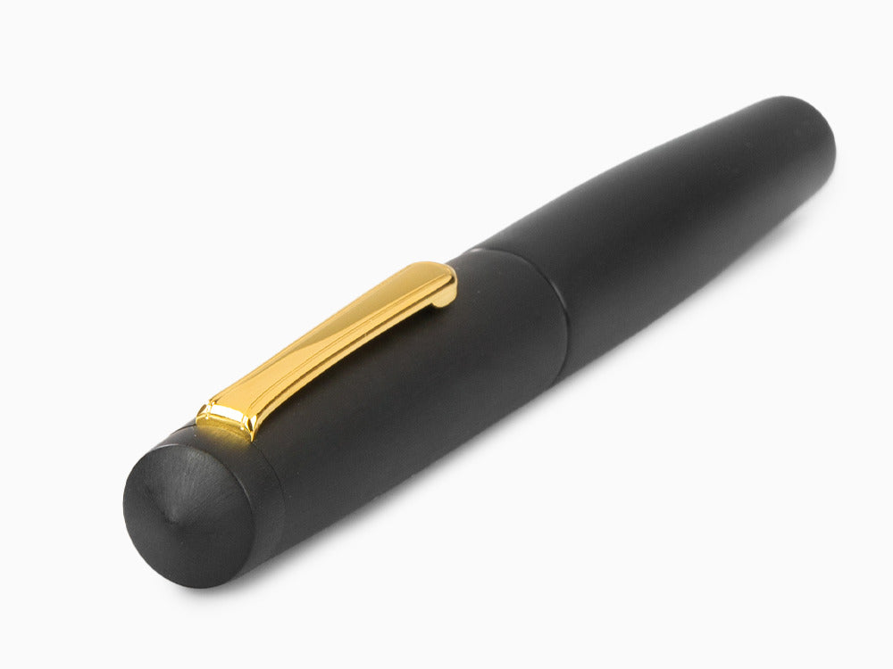 Pluma Estilográfica Nakaya Writer Black Hairline, Piccolo, Ebonita, Oro
