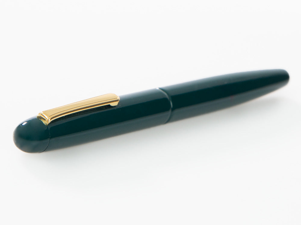 Pluma Estilográfica Nakaya Writer Long Midori, Ebonita, Bañado en oro