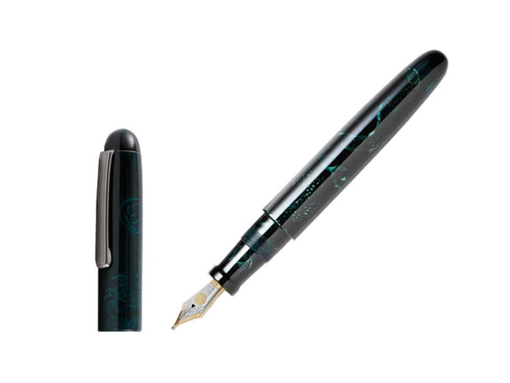 Estilográfica Nakaya Writer Ascending Dragon I-Tamesukashi, Ao-Tamenuri