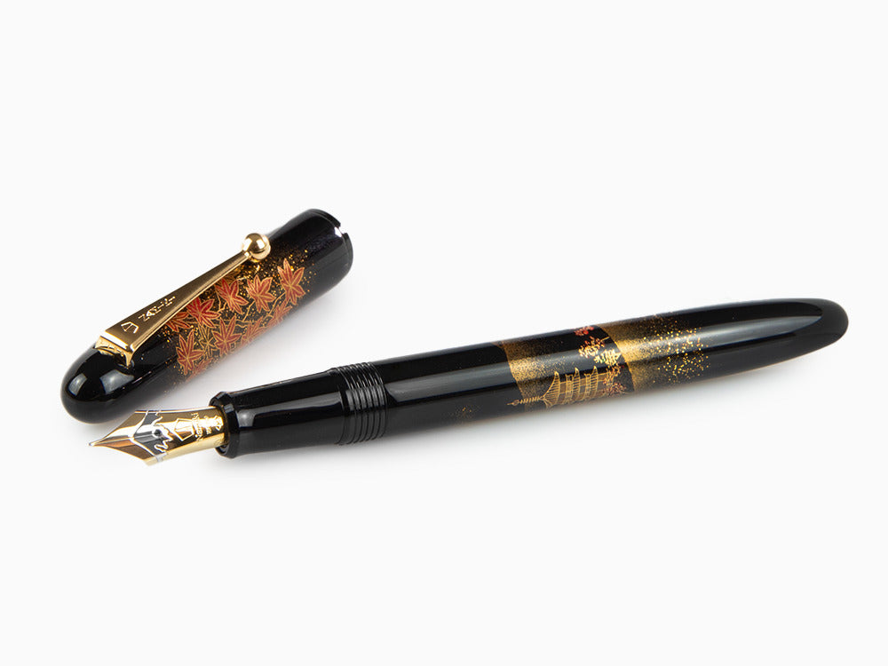 Pluma Estilográfica Namiki Yukari Autumn Leaves, Laca Urushi, FN-20M-KO