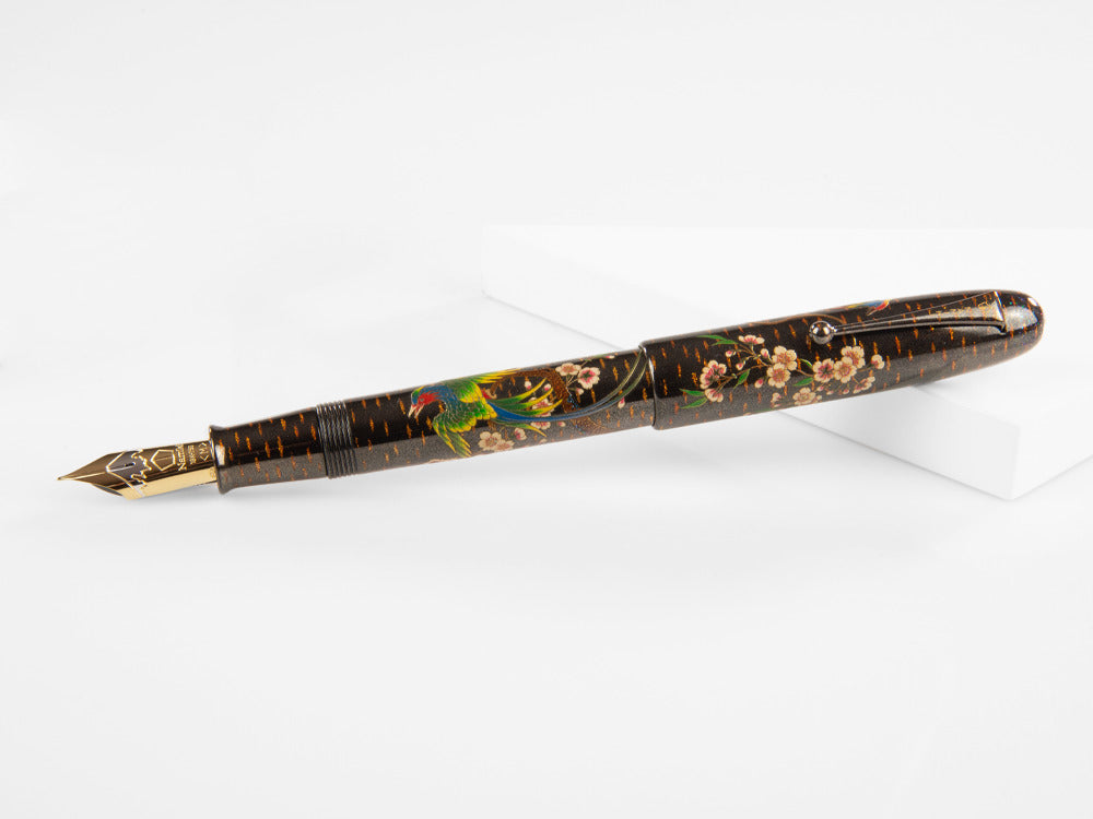 Pluma Estilográfica Namiki Emperor Rakucho Birds and Cherry Blossom