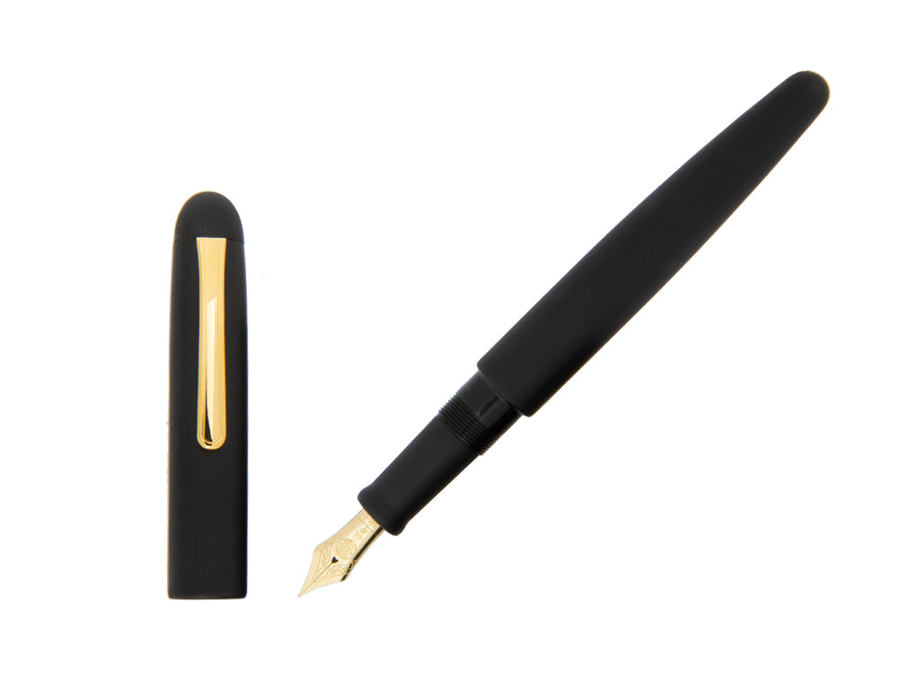 Pluma Estilográfica Nakaya Writer Black Hairline, Long, Ebonita