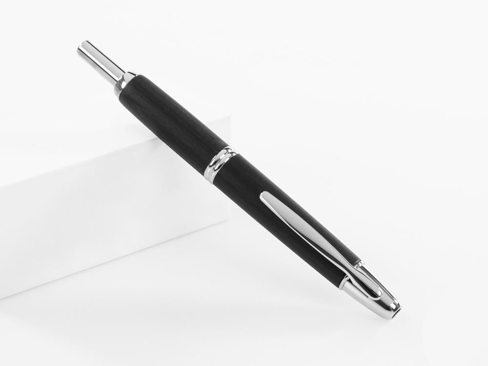 Pluma Estilográfica Pilot Capless Wooden, Abedul, Negro, FC-2500RR-B