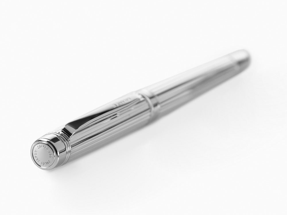 Pluma Estilográfica Pilot Grance Stripe, Rodio, Plata, FGNZ-35SS-GS
