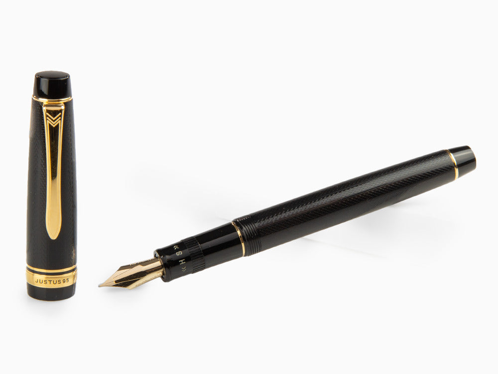 Pluma Estilográfica Pilot Justus 95, Resina, Oro, Negro, FJ-3MR-NB-NT