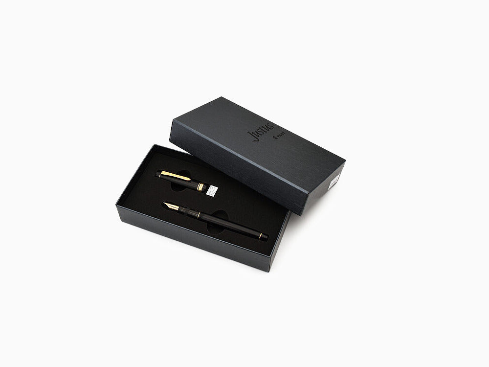 Pluma Estilográfica Pilot Justus 95, Resina, Oro, Negro, FJ-3MR-NB-NT