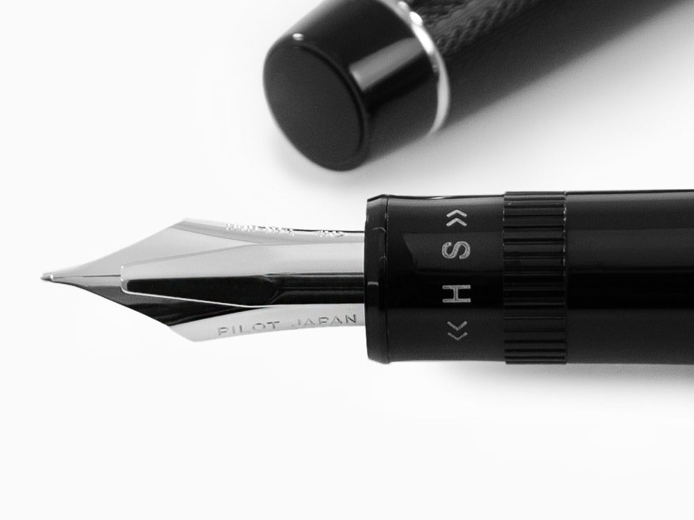 Pluma Estilográfica Pilot Justus 95, Rodio, Negro, FJ-3MRR-NB-NT