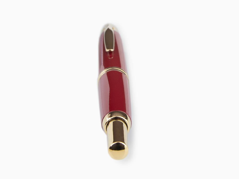 Estilográfica Pilot Retráctil, Rojo, Oro, "Capless"