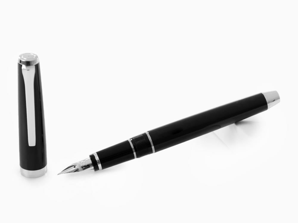 Pluma Estilográfica Pilot Falcon, Negro, Plumín Flexible, Falcon-Black